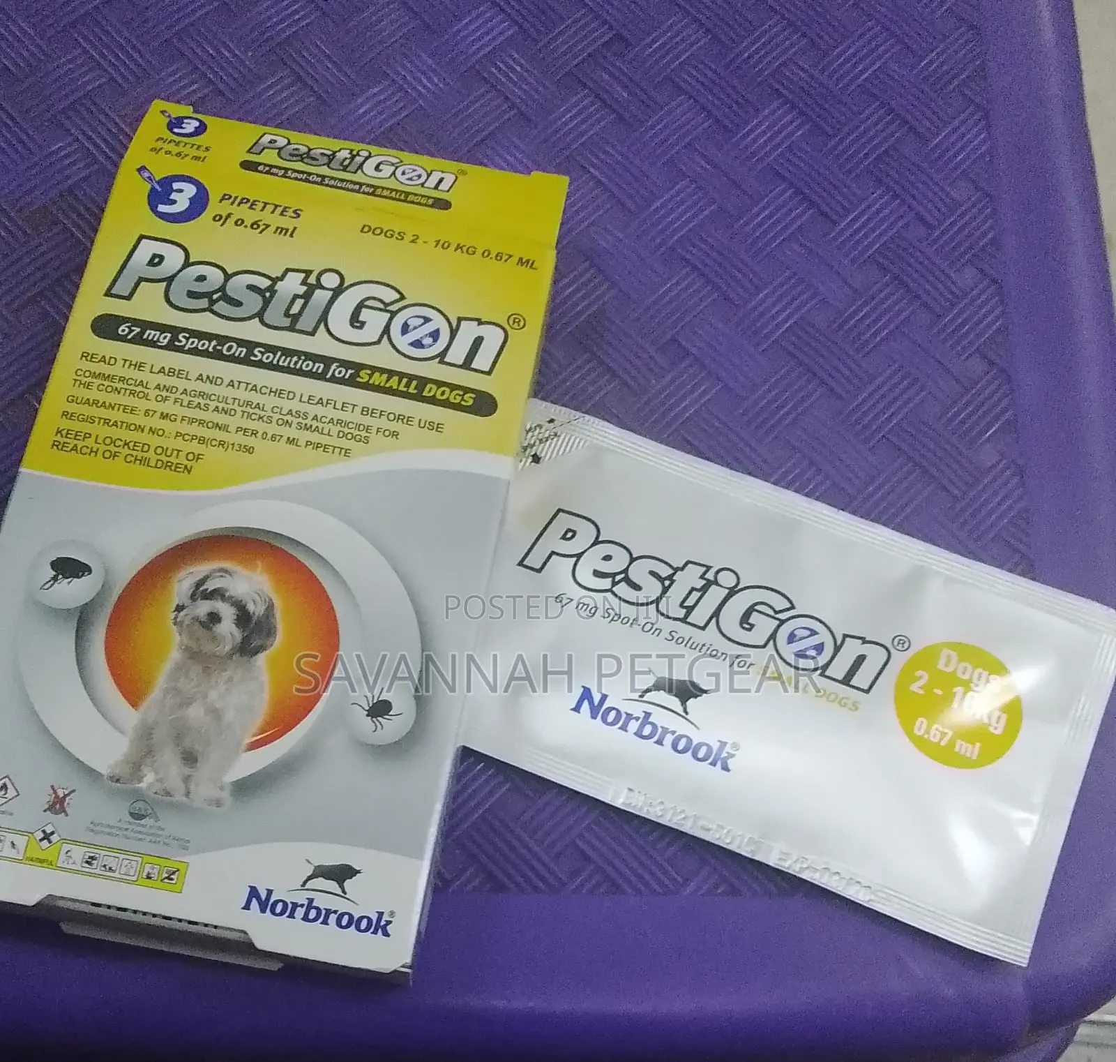 Pestigon Flea and Tick Spot-on for Dogs Pipette - Small Dogs