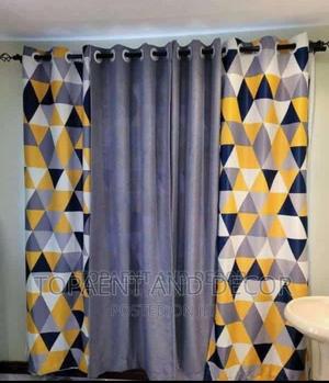 Grey Patterned Curtain Patterned Curtains Available - main view