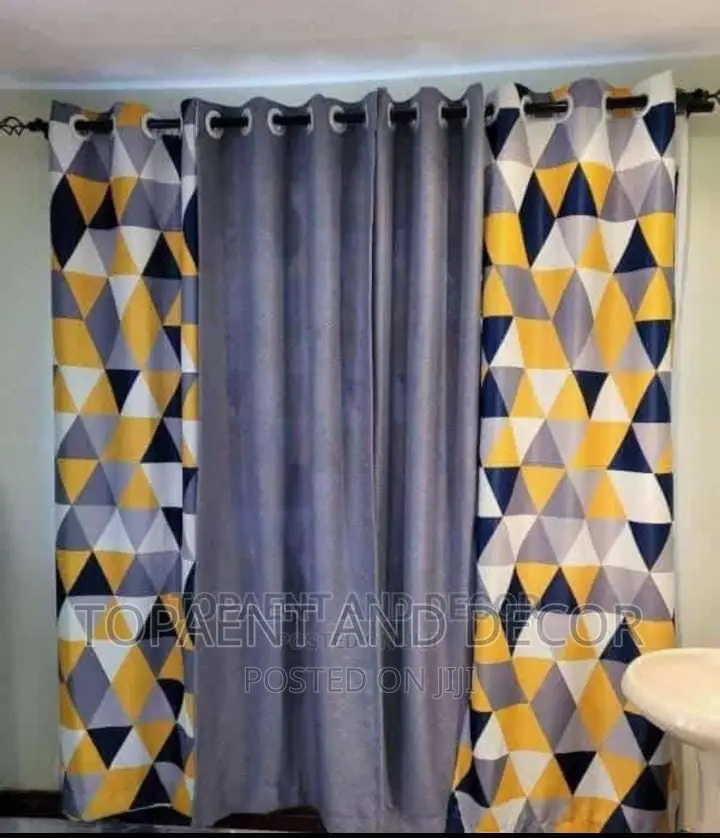 Grey Patterned Curtain Patterned Curtains Available