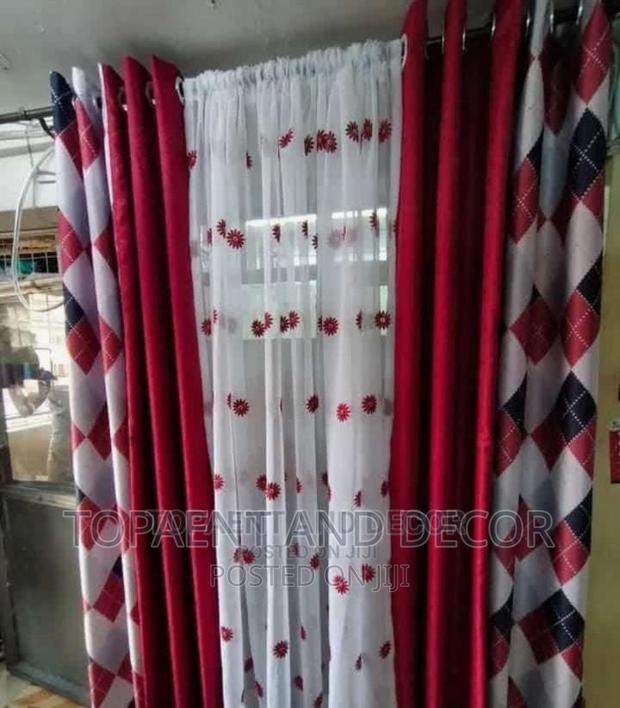 Red Patterned Curtain Rods Red Patterned Curtain Rod - main view