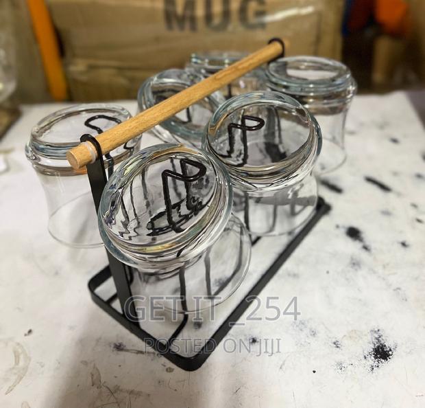 Bamboos Black Glass Holder
