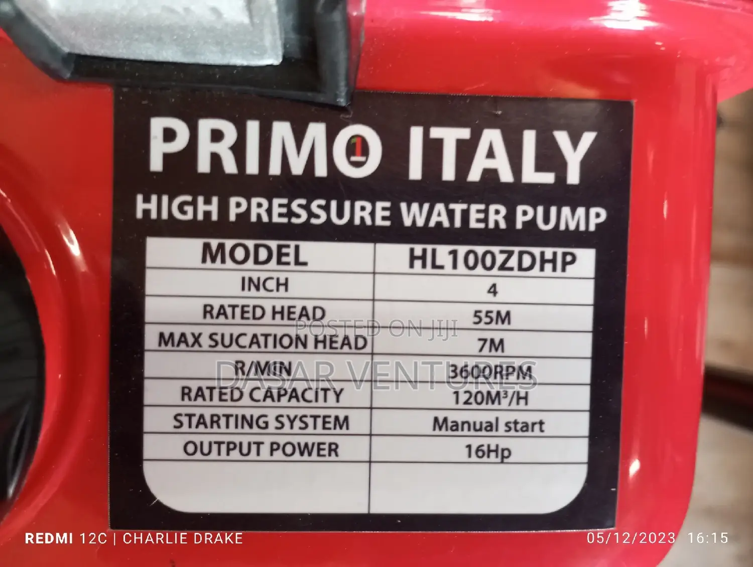 Water Pump 4" Diesel High Pressure