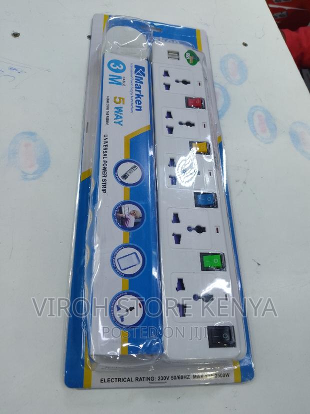 Markein 5 Way 2usb Power Extension Cable - main view