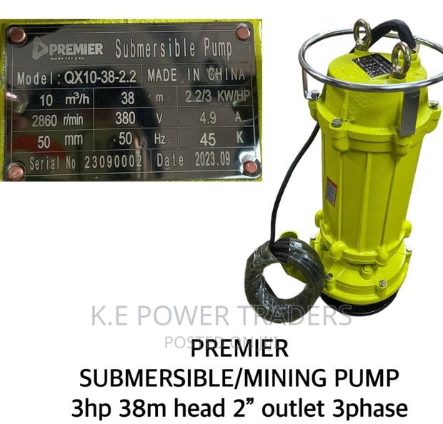 Premier 3hp 38m Submersible Water Pump