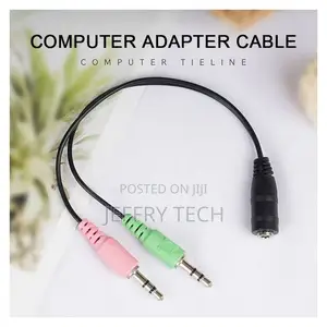3.5mm Stereo Audio Cable Male to 2 Female Headset Mic TRRS