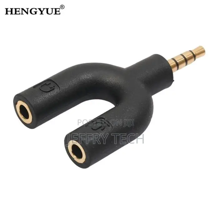 Lot Headset Adapter Kit U Shape 3.5mm Y Splitter For