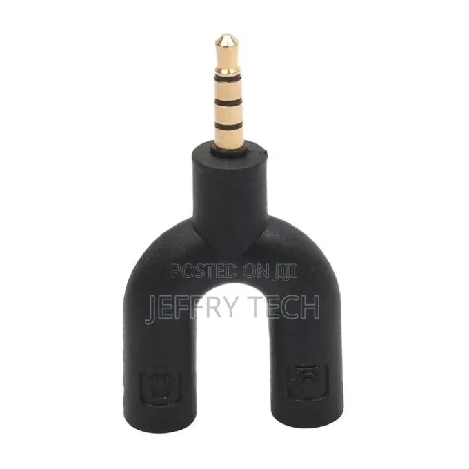 Lot Headset Adapter Kit U Shape 3.5mm Y Splitter For