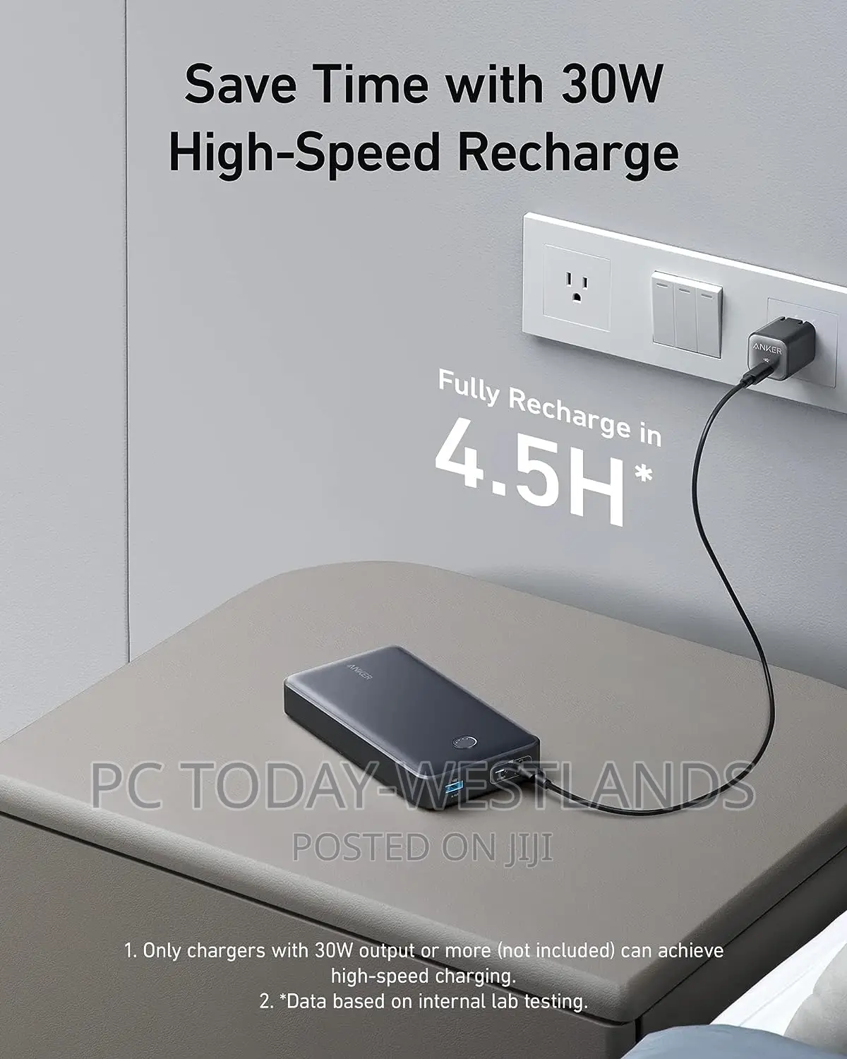 Anker Power Bank 24,000mah Portable Charger 65W Battery Pack