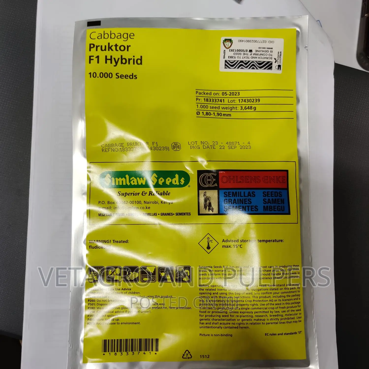 Simlaw Cabbage Pruktor F1 Hybrid Seeds