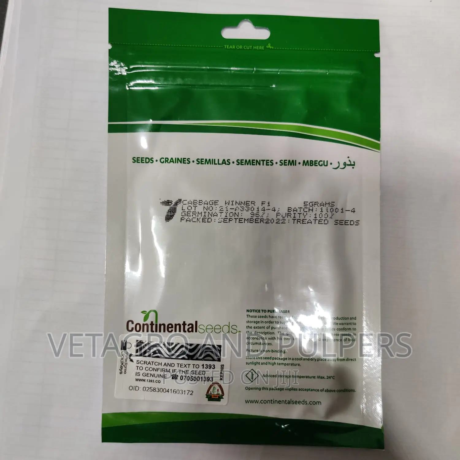 Continental Seeds Cabbage Winner F1 Hybrid