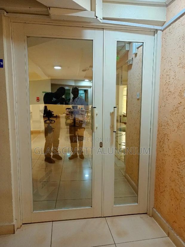 White Aluminum Double Door - thumbnail 4