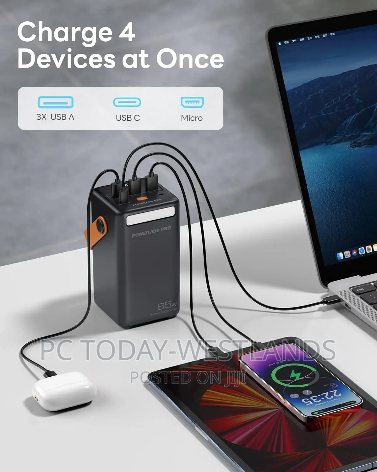 Powerad PRO Power Bank50000mah Pd 65W USB C Portable Charger