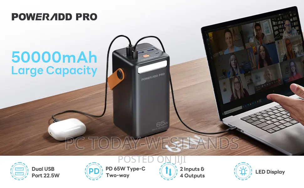 Powerad PRO Power Bank50000mah Pd 65W USB C Portable Charger