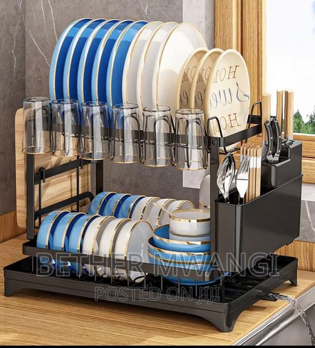 High Quality,Elegant,Galvanised ,Rust-Free ,2-Tier Dishrack - thumbnail 5