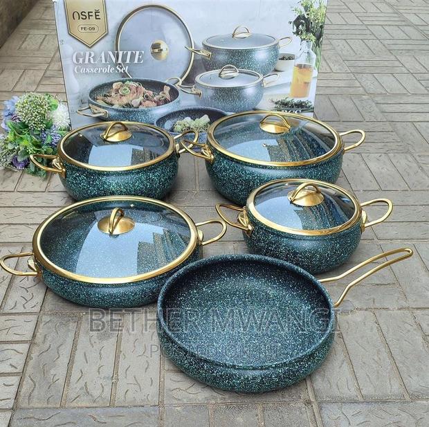 High Quality 9pcs Granite Classy Cookware Set - main view