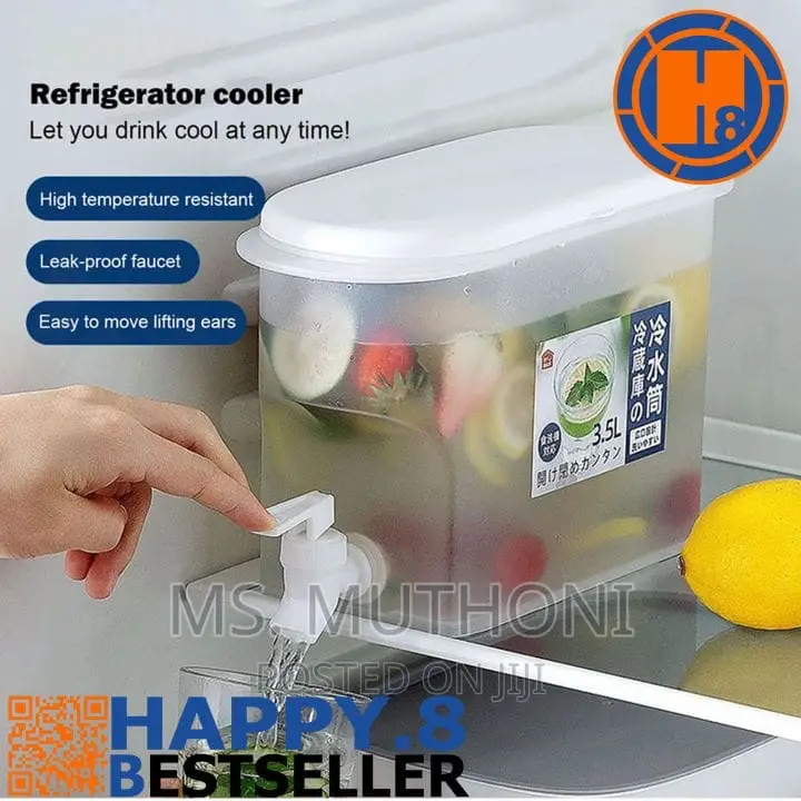 3.5L Table Top or Fridge Juice Container With Dispenser Tap