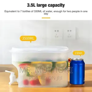 3.5L Table Top or Fridge Juice Container With Dispenser Tap