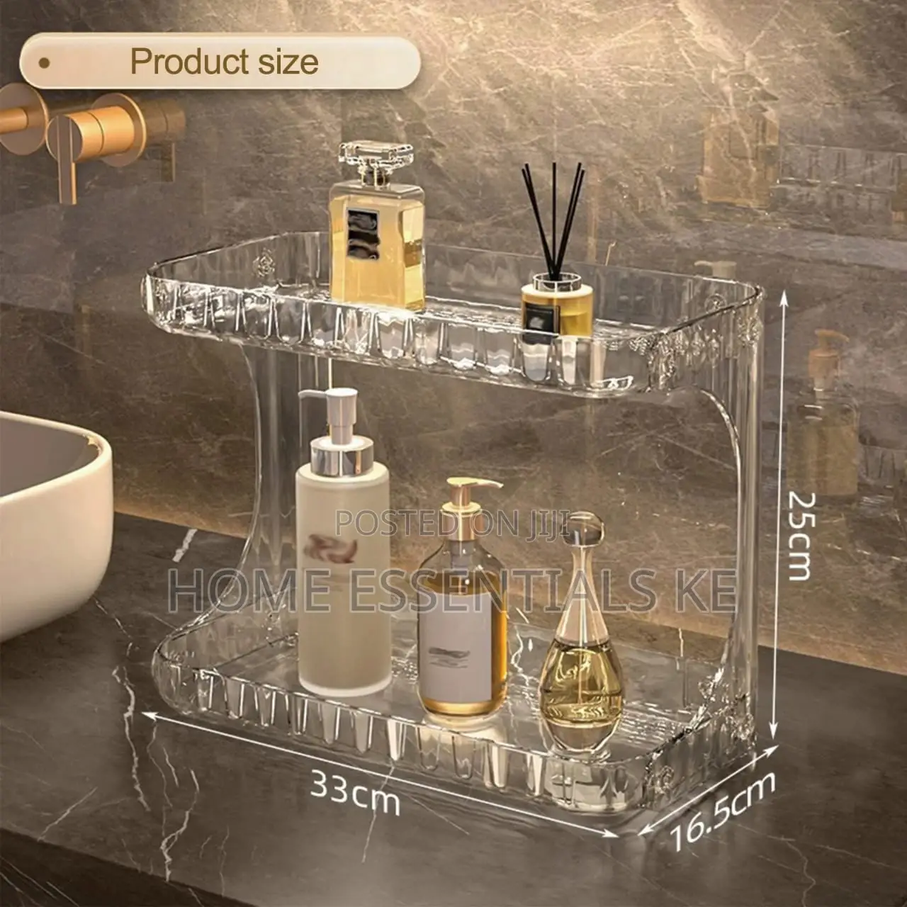 Multipurpose Double Layer Vanity Stand