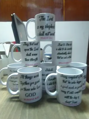 Mugs With Assorted Printed Bible Verses