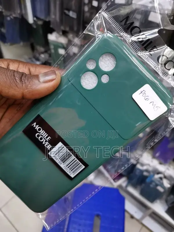 Poco M5 Liquid Silicone Covers Green Back Soft TPU Case