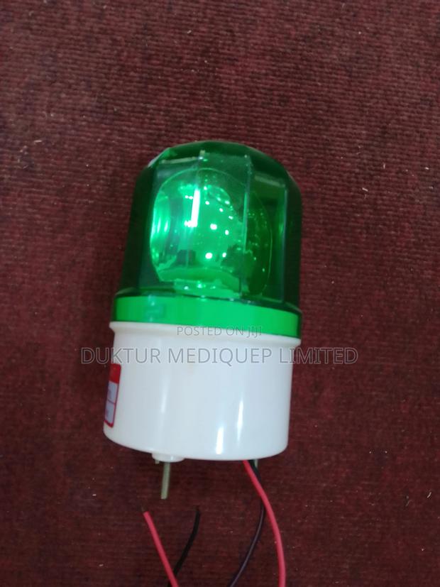 12V DC Rotary Warning Lamp With Siren 1.5W Led, 90db Blue
