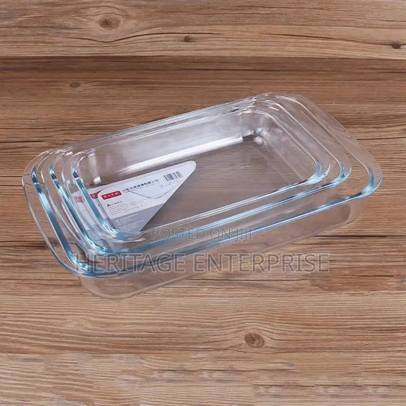 Baking Pan Heat Resistant High Borosilicate Glass Bake Pan.