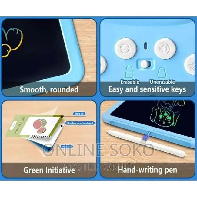 2in1 Kids LCD Writing Drawing Tablet With Talking Flash Card