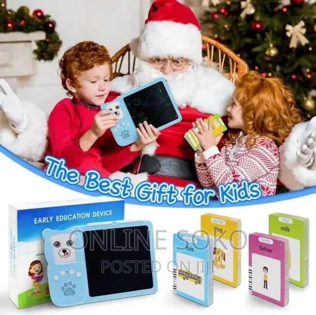 2in1 Kids LCD Writing Drawing Tablet With Talking Flash Card