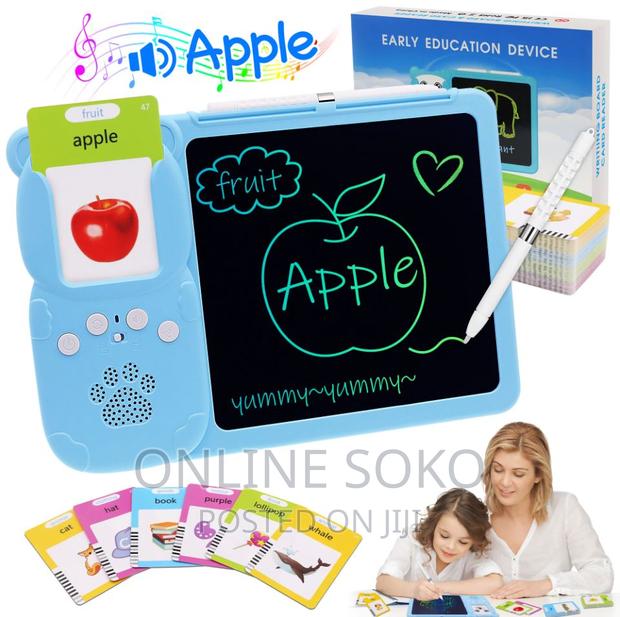 2in1 Kids LCD Writing Drawing Tablet With Talking Flash Card - main view