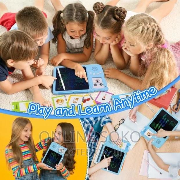 2in1 Kids LCD Writing Drawing Tablet With Talking Flash Card - thumbnail 7