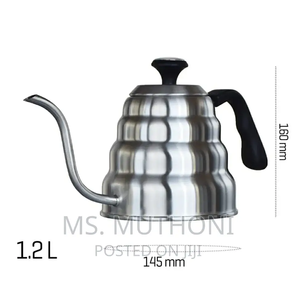 1.2L Stainless Steel Coffee Kettle Gooseneck Thin Spout