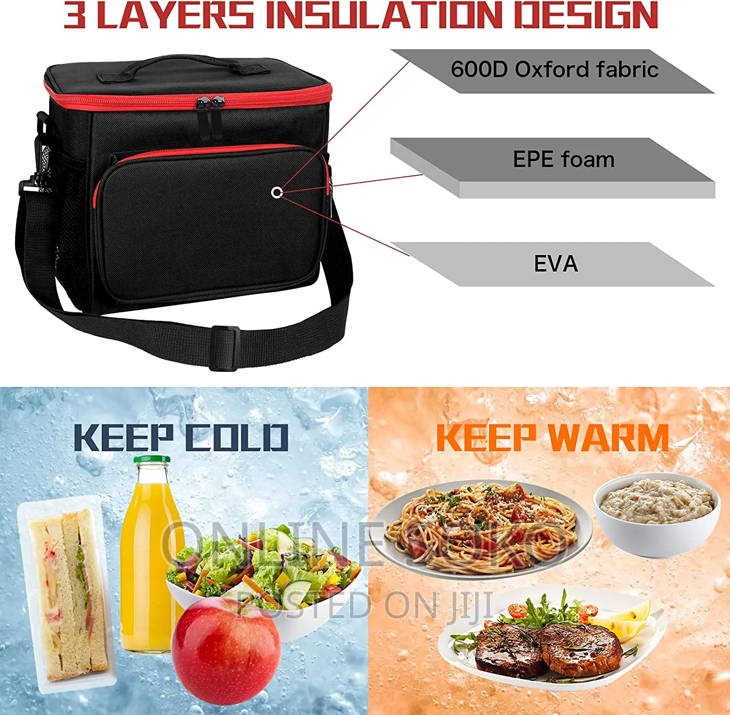 Men Women Portable Thermal Insulated Cooler Food Lunch Bags