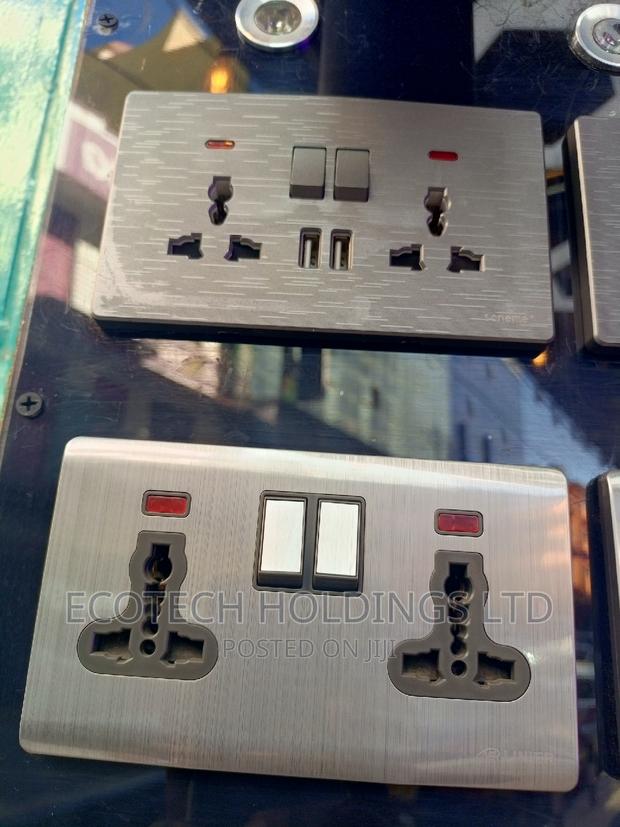Silver Executive Double Sockets
