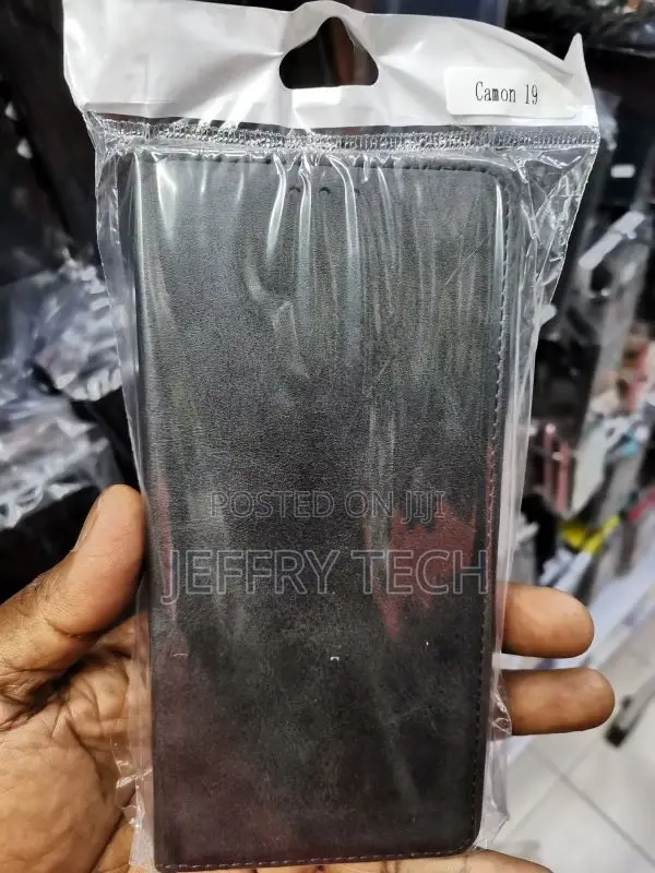 Black Flip Cover for Tecno Camon 19