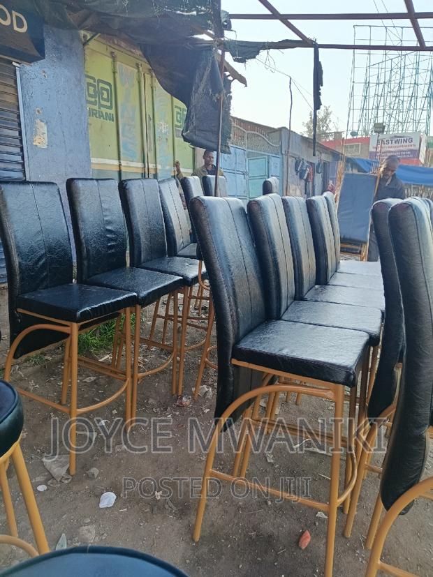 Executive High Chairs, Black and Gold.