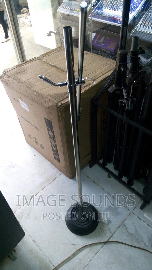 Ahuja Bass Microphone Stand, Silver - main view