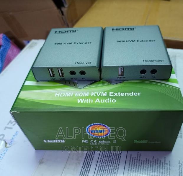 60m KVM HDMI Extender 60m Over Cat 6 Cable Powered Both Ends