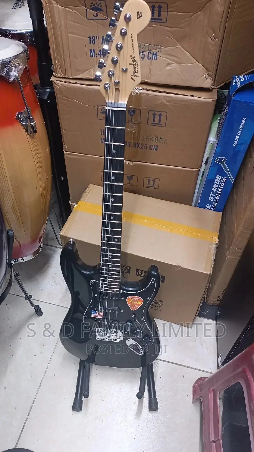 Fender Solo Electric Guitar Plus Stand