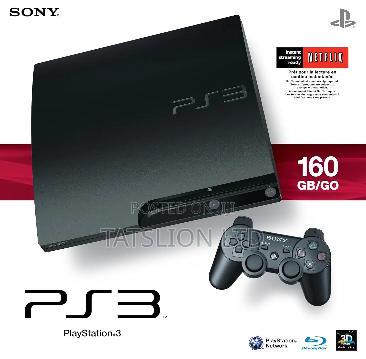 Sony Playstation 3 10games 2 Controllers