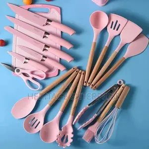 Kitchen Set Silicone Spoons 19 PCS