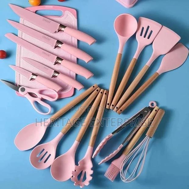 Kitchen Set Silicone Spoons 19 PCS