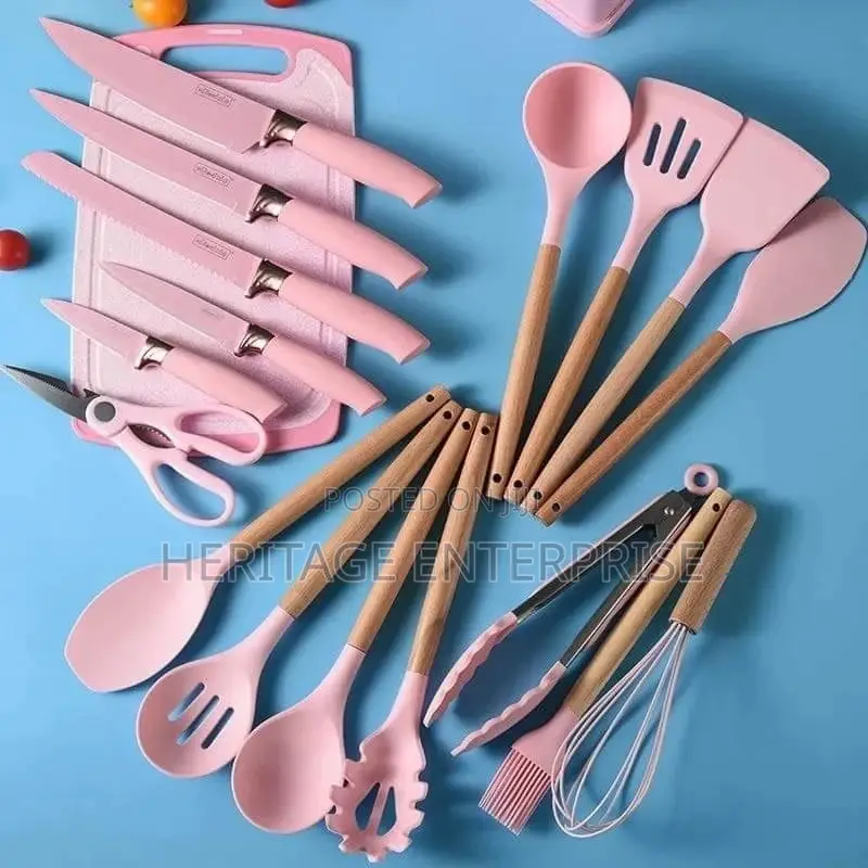 Kitchen Set Silicone Spoons 19 PCS