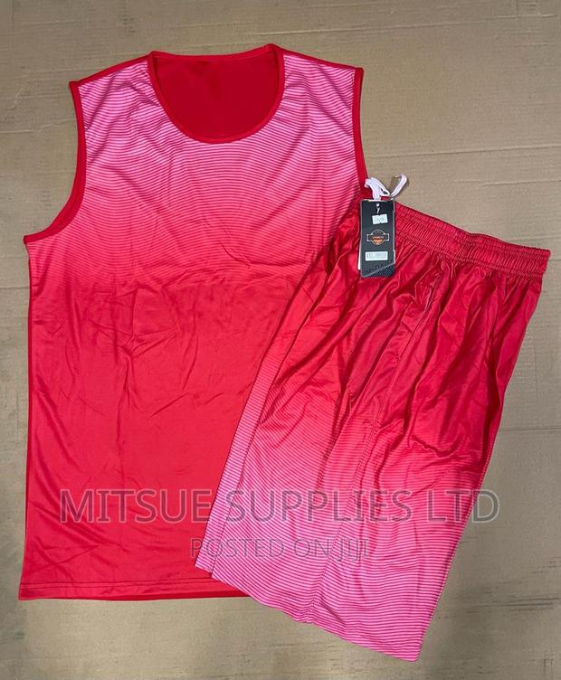 A Set of 12 Pairs Basketball Uniforms for Team-Red