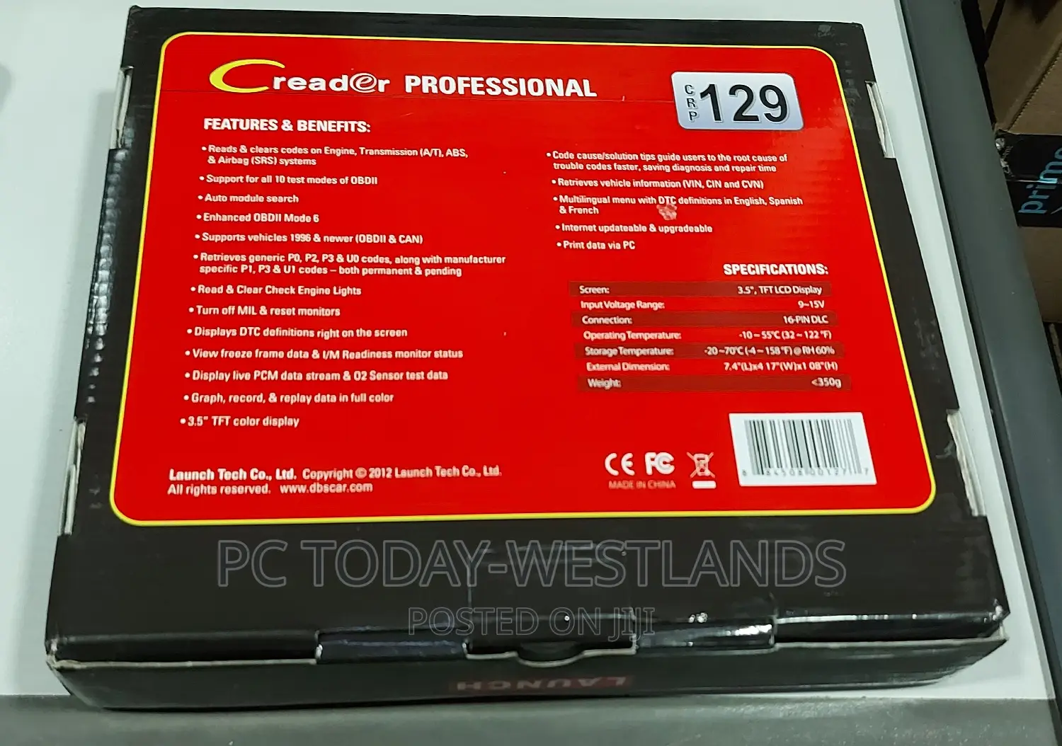 LAUNCH CRP129 Car OBD2 Scanner Code Reader Check Engine ABS