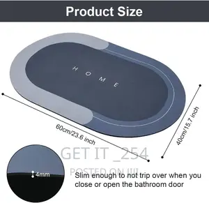 4mm Thick 40x60cm "Shower Bath " Slim Anti Slip Bathroom Mat
