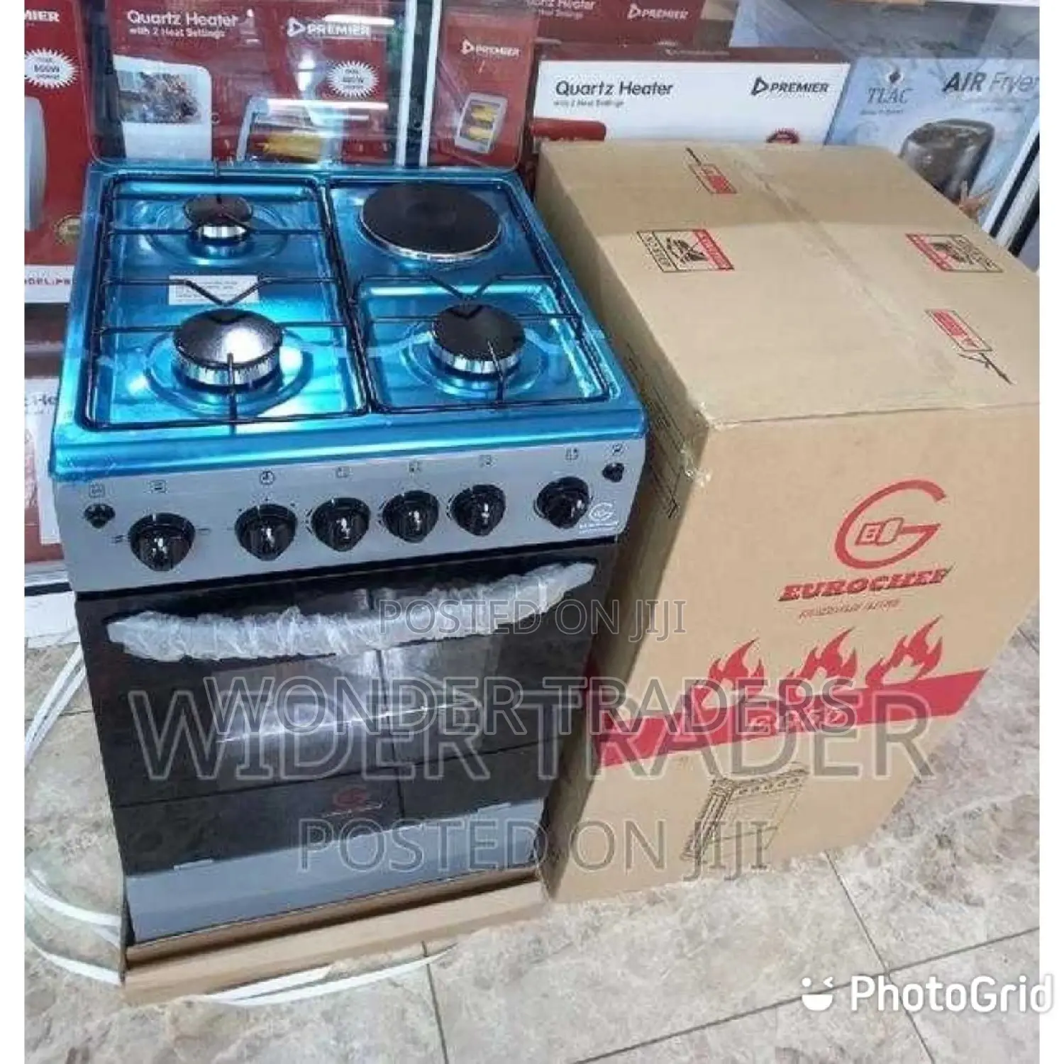 Eurochef Standing Cooker 3+1 Electric Oven