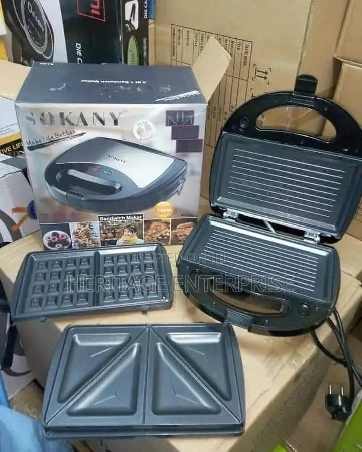 Sandwich Maker-3 in 1 Sokany Sandwich Maker Toaster.