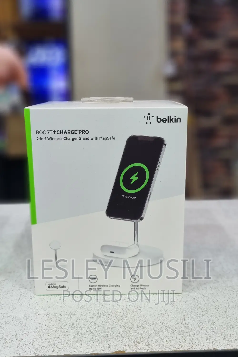 Belkin 2 in 1 Wireless Charger Stand With Magsafe