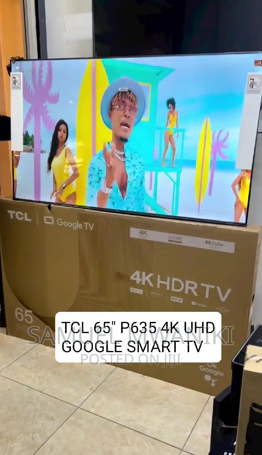 TCL 65'' Smart Uhd With HDR Google Tv P635 - New Model