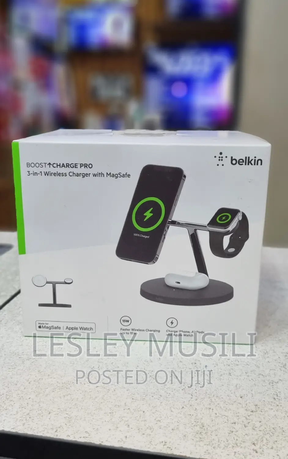 Belkin Boostcharge PRO 3-in-1 Wireless Charger With Magsafe